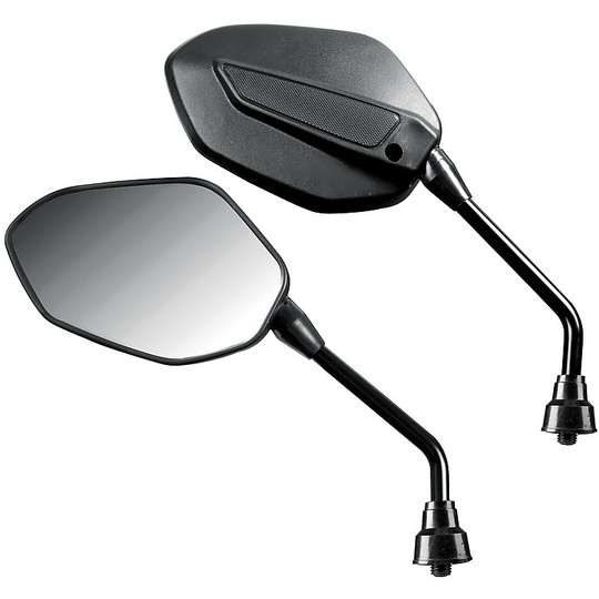 Pair of Lampa Motorcycle Mirror Lamp Borg 10mm Black