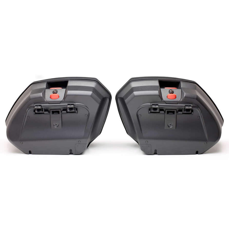Pair of Side Cases Givi V37NNT Monokey Side 37 Lt. Black Cover Carbon Look Reflectors Fumè