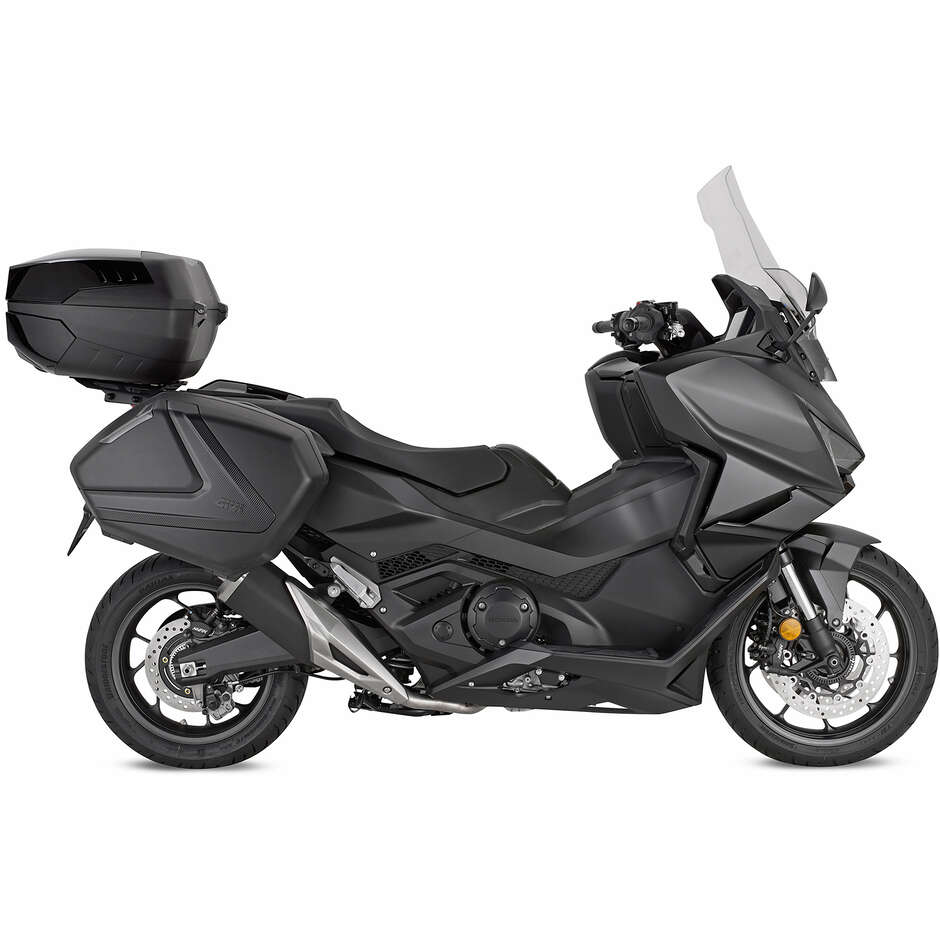 Pair of Side Cases Givi V37NNT Monokey Side 37 Lt. Black Cover Carbon Look Reflectors Fumè