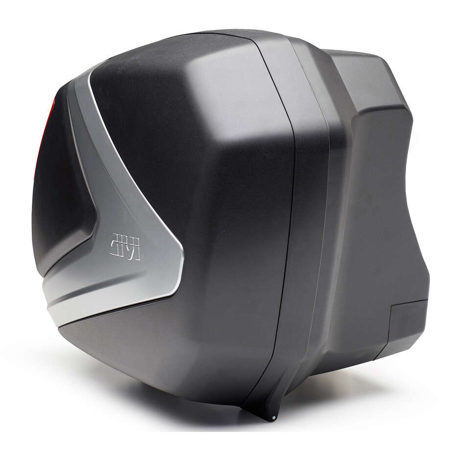 Pair of Side Cases Givi V37NT Monokey Side 37 Lt. Black Cover Matt Silver Reflex reflectors Fumè