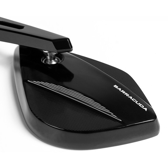 Pair Spiegel Moto BARRACUDA Aluminium Z-Black Version Alux