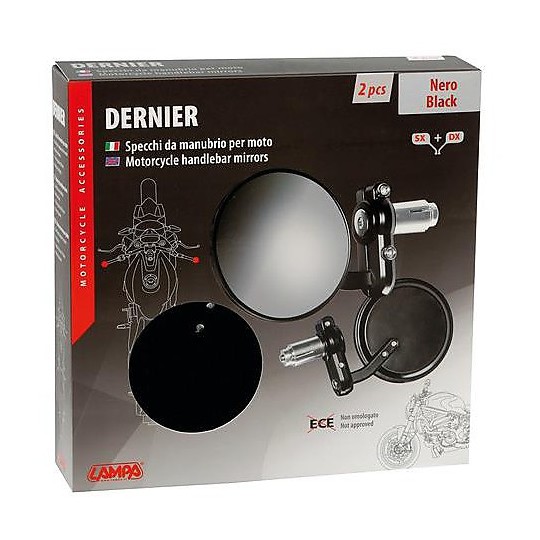 Paire Rétroviseurs Moto Lampa Kaba Noir – Réglables M10 Homologués