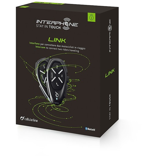 Paire de kit d'interphone Moto Bluetooth Moto CellularLine LINK
