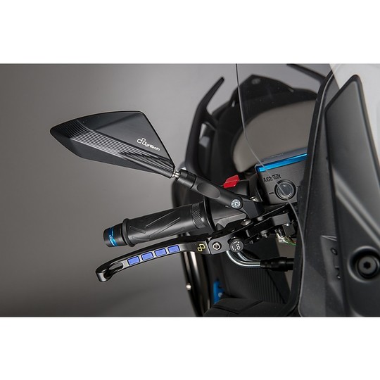 Paire de rétroviseurs LighTech en aluminium SPEAL015 pour Yamaha T-MAX 530-500 Noir