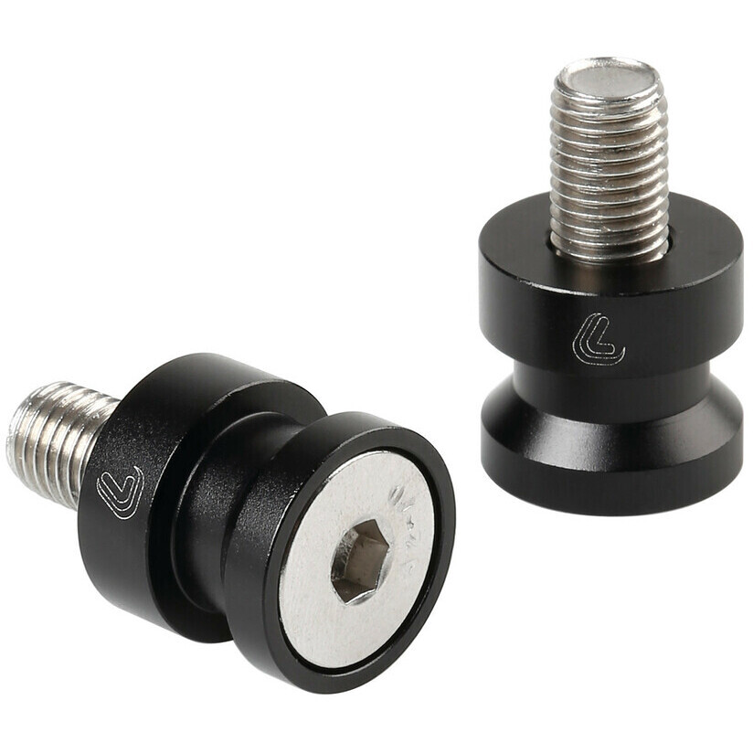 Paire de supports de lampe - M10 x 1,25 mm - Noir