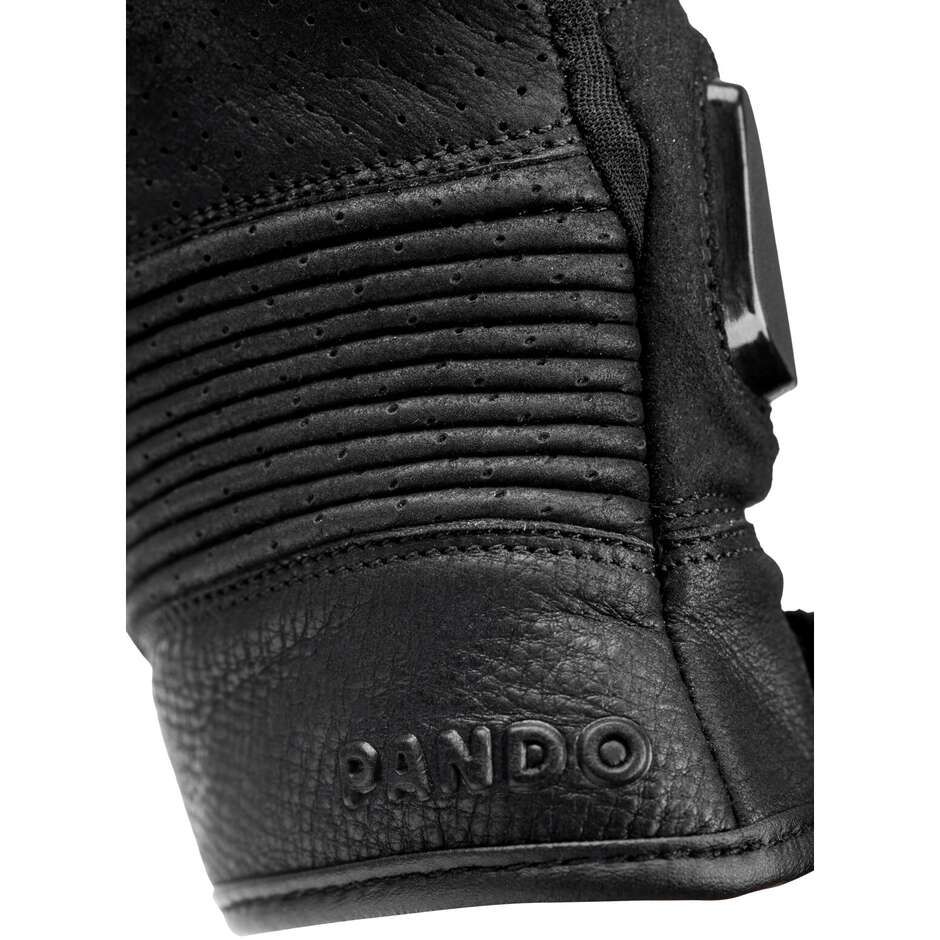 Pando Moto Leather Motorcycle Gloves - ONYX Black 01