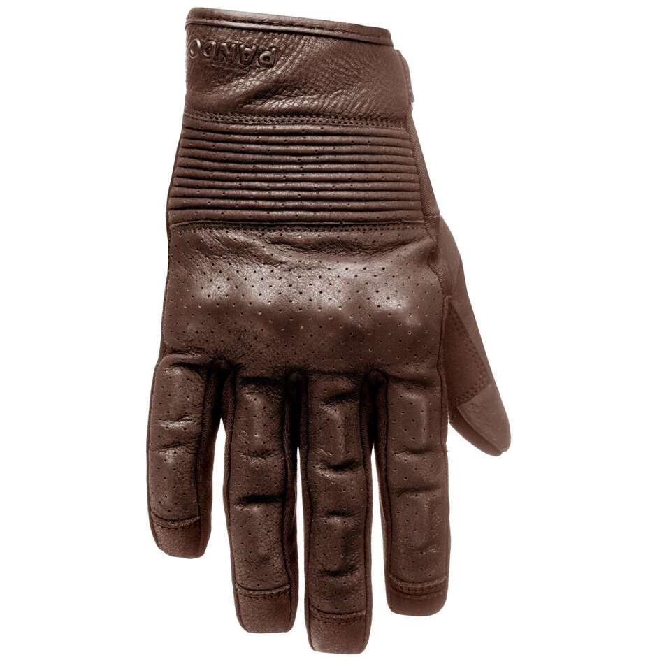Pando Moto Leather Motorcycle Gloves - ONYX Brown