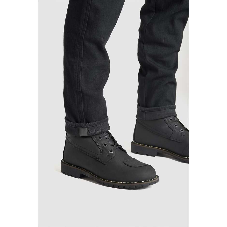 Pando Moto Men's Slim-Fit Dyneema STEEL BLACK 02 - L32 Motorcycle Jeans