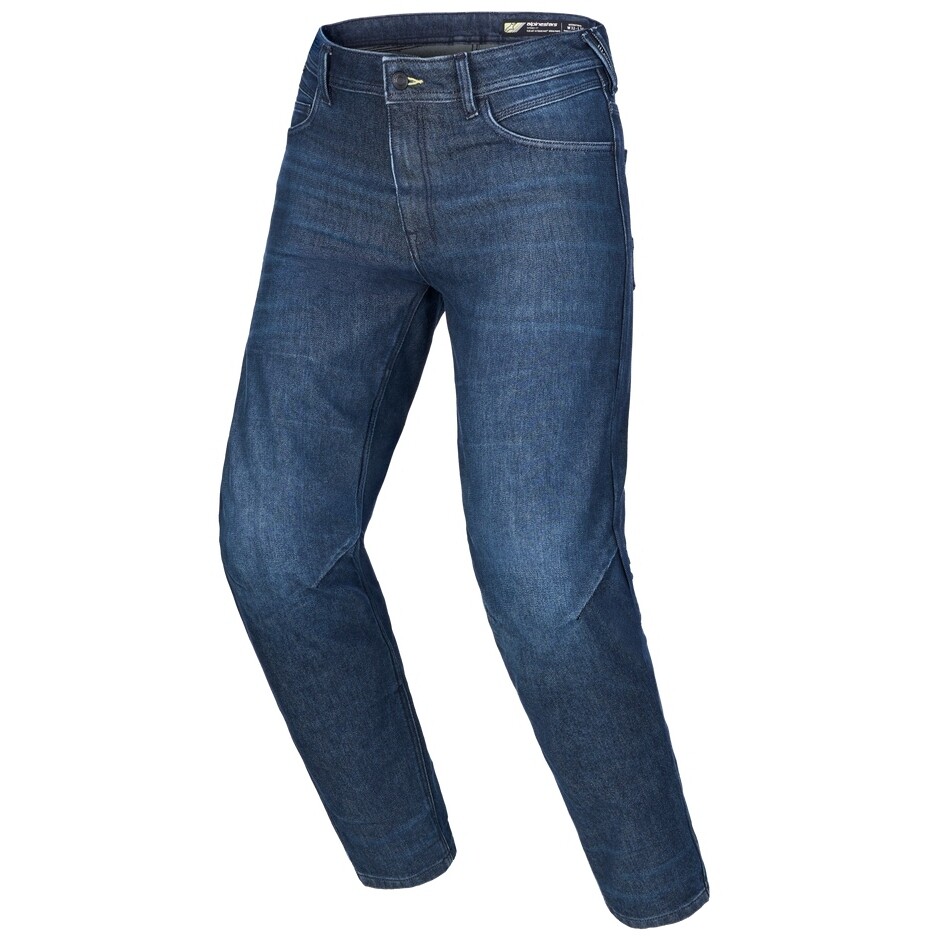 Pantalon court en jean Alpinestars FLEX-AST 10 TOUGH MAX, bleu foncé, style moto