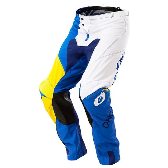 Pantalon Cross Enduro Moto Oneal Mayhem Lite Pantalon Split Jaune Bleu
