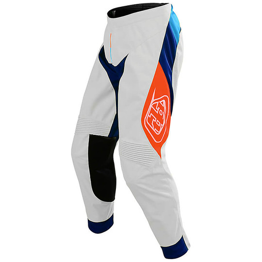 Pantalon Cross Enduro Moto Perforé Troy Lee Designs SE AIR BETA Blanc Marine