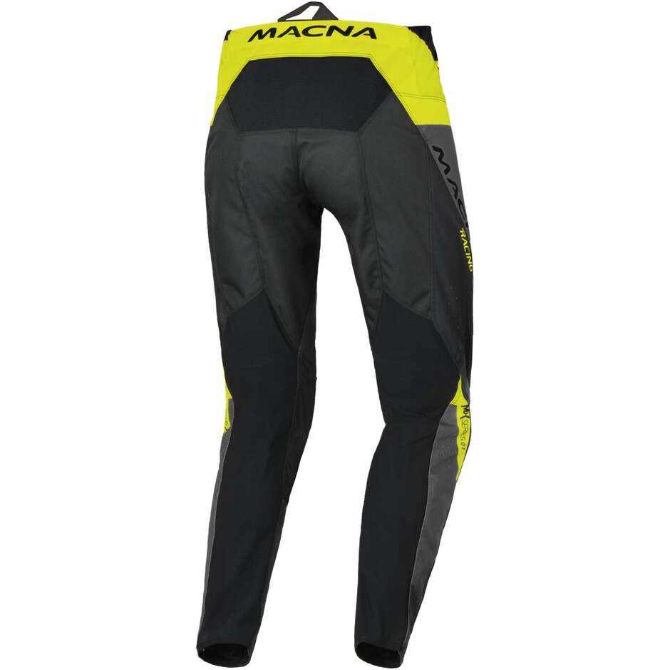 Pantalon cross Macna Backyard-1 gris noir jaune fluo