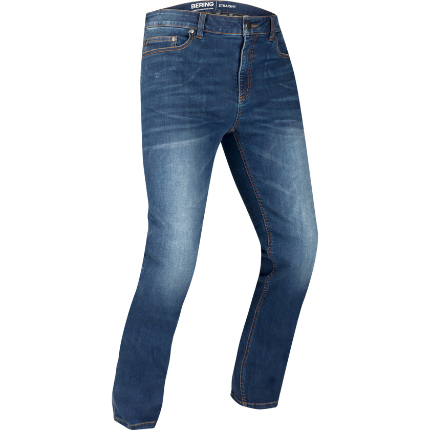 Pantalon de moto Bering TRUST Straight bleu délavé
