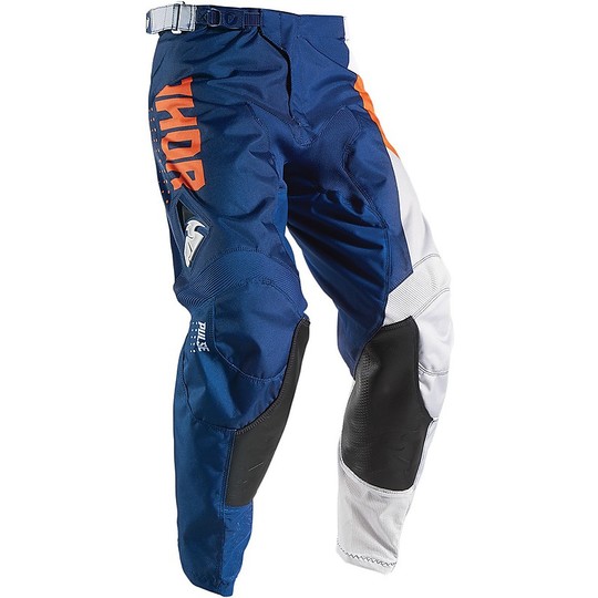 Pantalon de Moto Cross Thor Pulse Aktiv Enduro orange Marine Bleu
