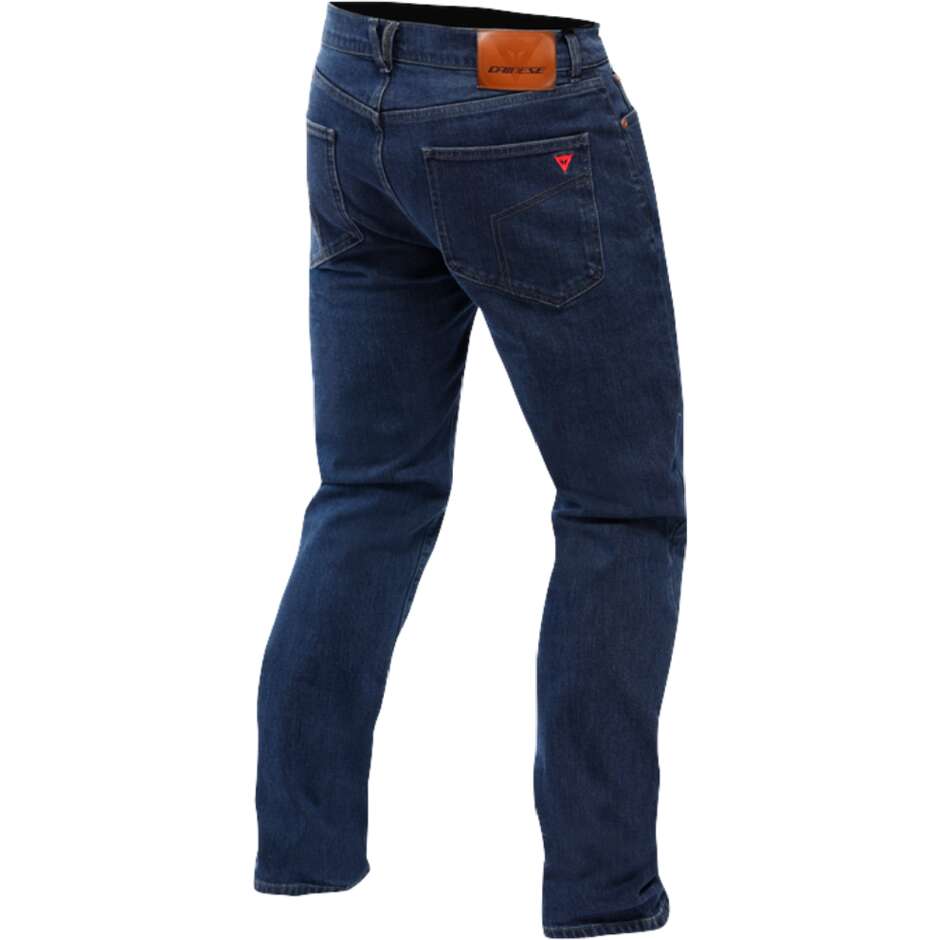 Pantalon de moto Dainese en denim bleu foncé décontracté à 5 poches