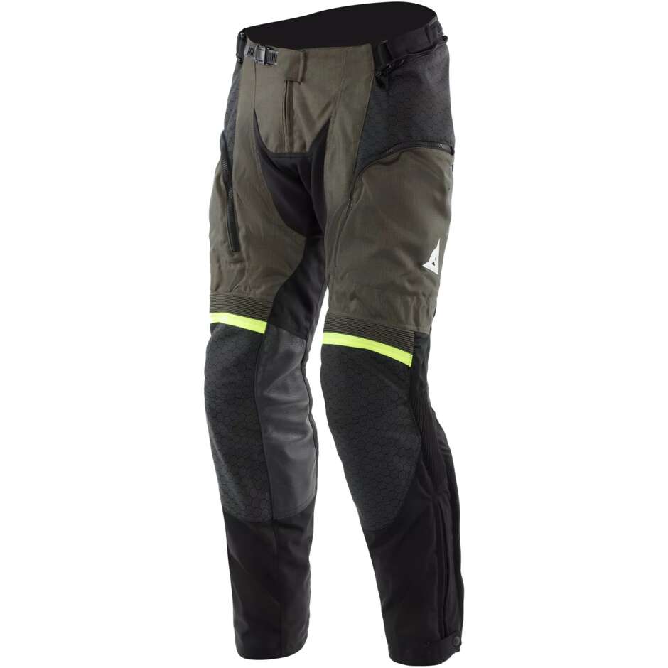 Pantalon de moto Dainese SUPER ADVENTURE ABSOLUTESHELL # Noir TARMAC Jaune fluo