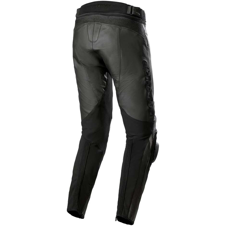 Pantalon de moto en cuir Alpinestars MISSILE V3 LONG Noir Noir - Étiré