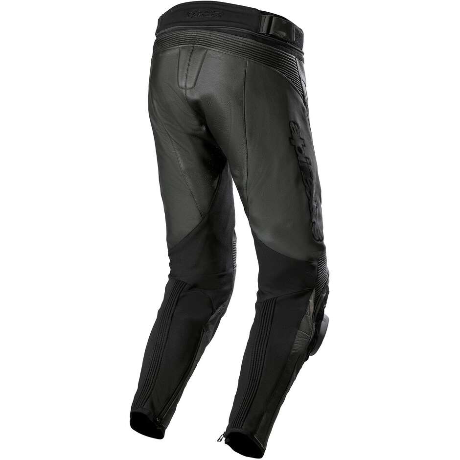 Pantalon de moto en cuir perforé Alpinestars MISSILE V3 AIRFLOW Noir Noir
