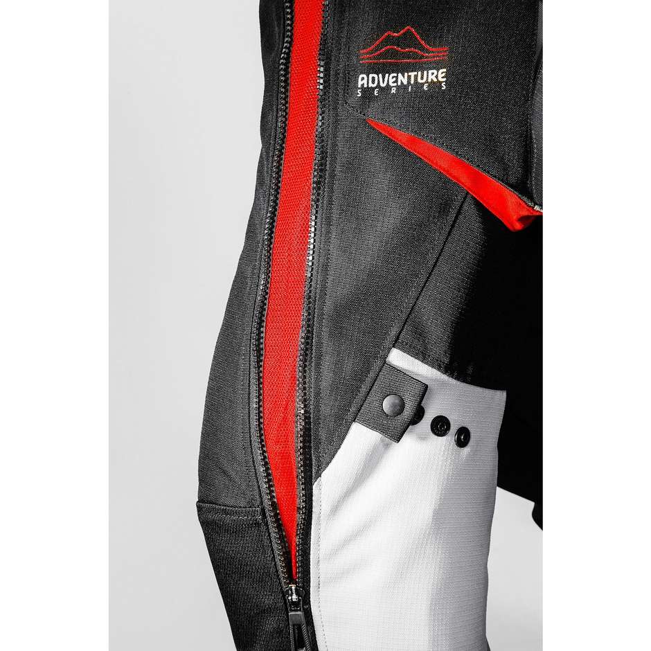 Pantalon de moto en tissu 3 en 1 Ixon RAGNAR PT. Noir Gris Rouge