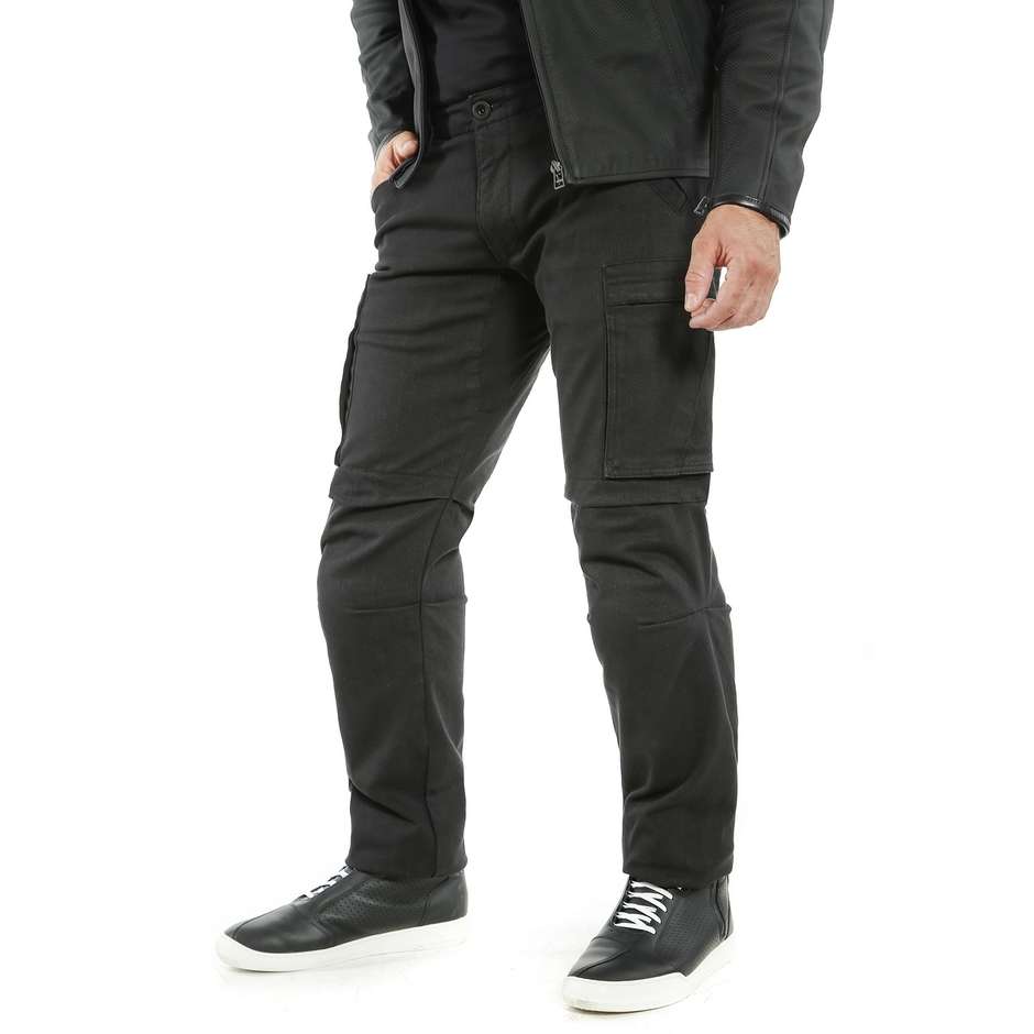 Pantalon de moto en tissu Dainese COMBAT noir