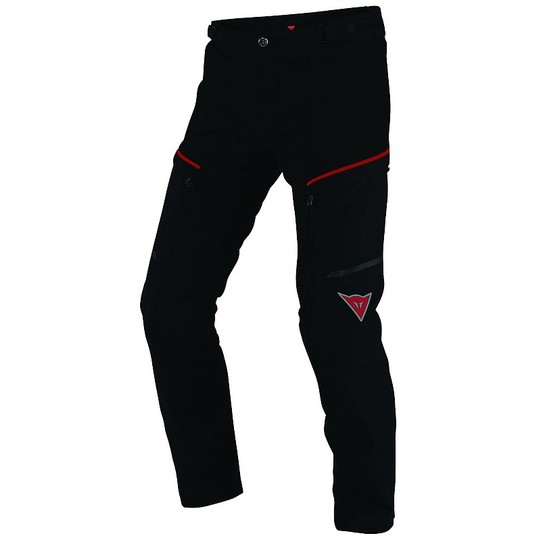 Pantalon de moto en tissu Dainese modèle Rainsun noir rouge