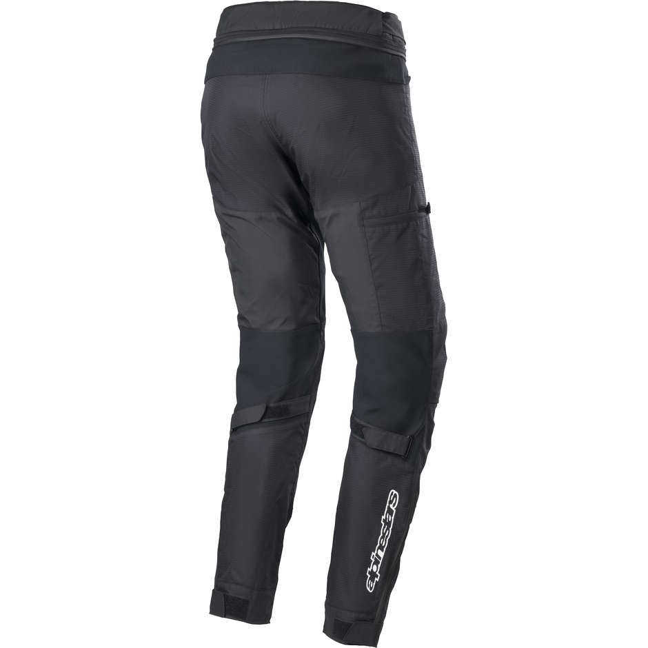 Pantalon de moto en tissu imperméable noir noir Alpinestars RX-3
