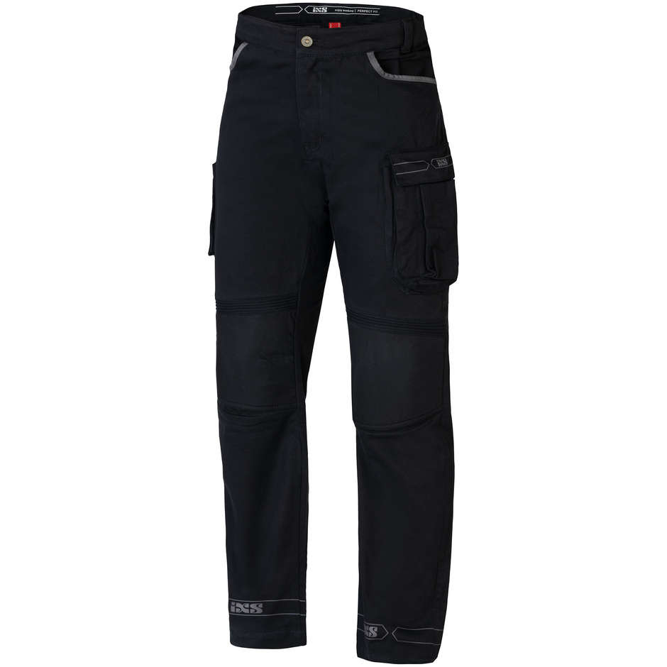 Pantalon de moto en tissu noir Ixs TEAM 2.0