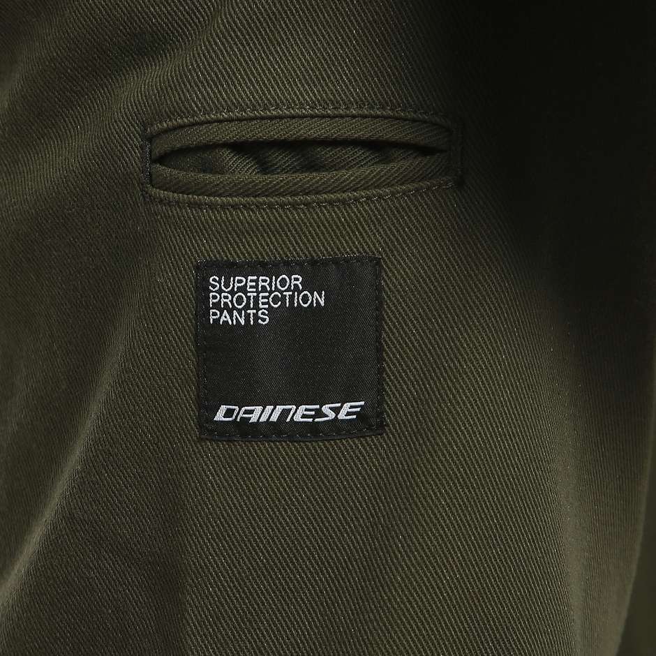 Pantalon de moto en tissu vert olive Dainese CHINOS