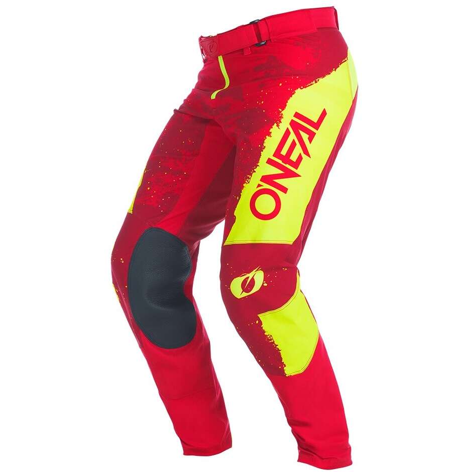 Pantalon de moto enduro Oneal MAYHEM PAINT V.27 28/44 Rouge Jaune Croix