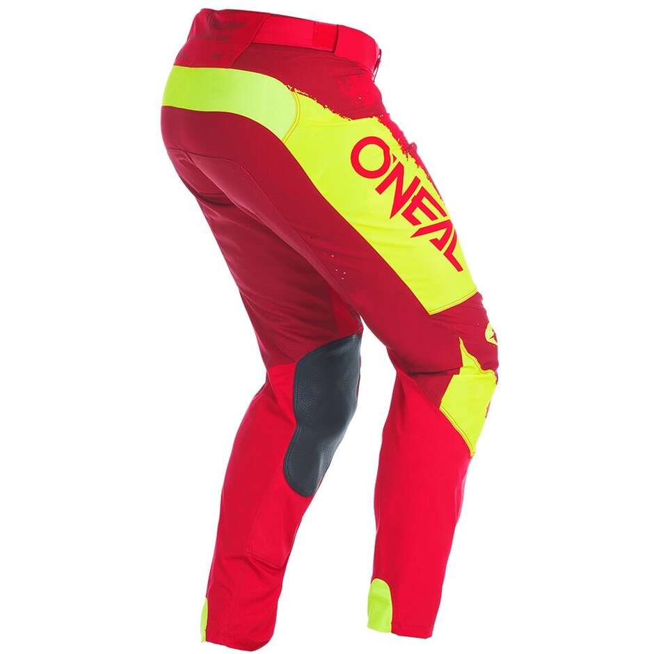 Pantalon de moto enduro Oneal MAYHEM PAINT V.27 28/44 Rouge Jaune Croix