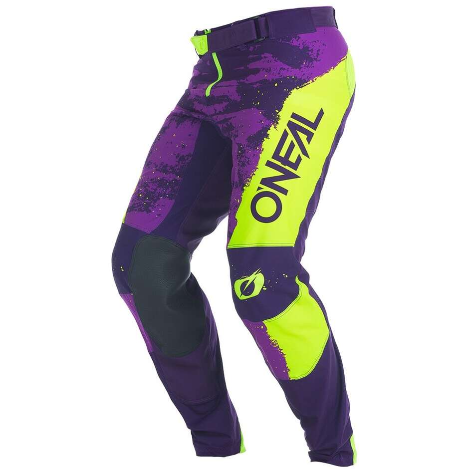 Pantalon de moto enduro Oneal MAYHEM PAINT V.27 Violet Jaune Croix