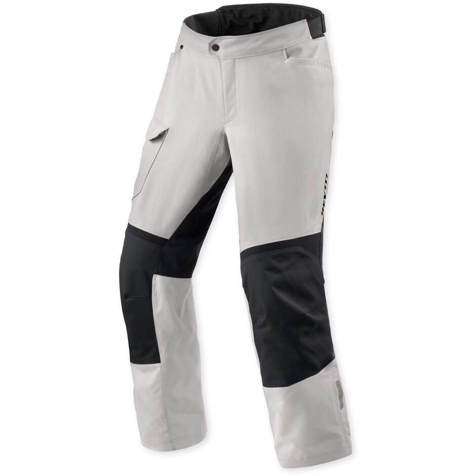 Pantalon de moto Rev'it Convergent H2O argent noir court