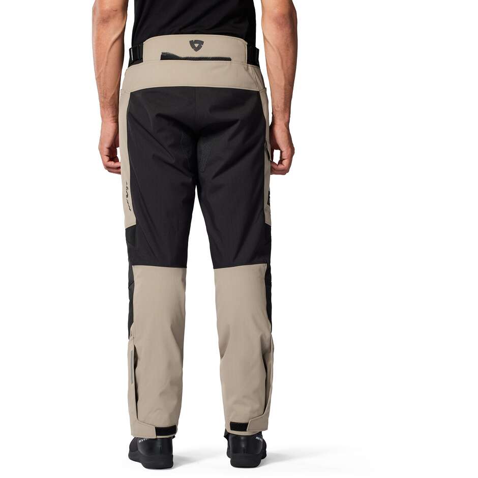 Pantalon de moto Rev'it Convergent H2O, noir sable, court