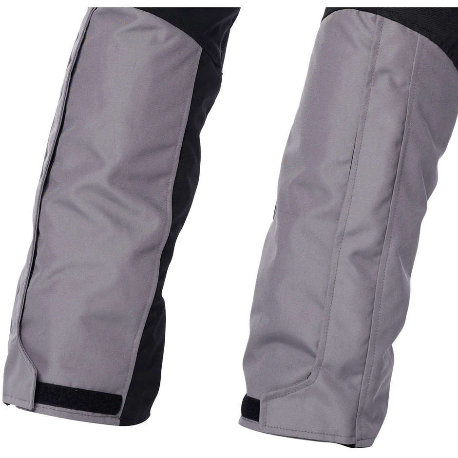 Pantalon de moto Spyke EQUATOR Dry Techno en tissu gris noir jaune fluo