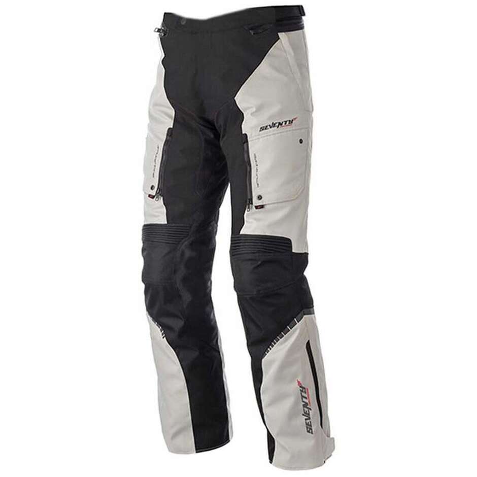 Pantalon de moto technique soixante-treize couches en tissu imperméable noir gris