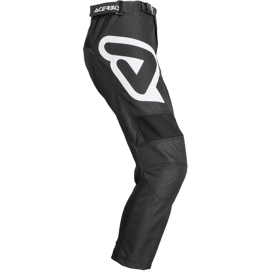Pantalon de motocross Acerbis MX LINEAR KID pour enfant, noir et blanc