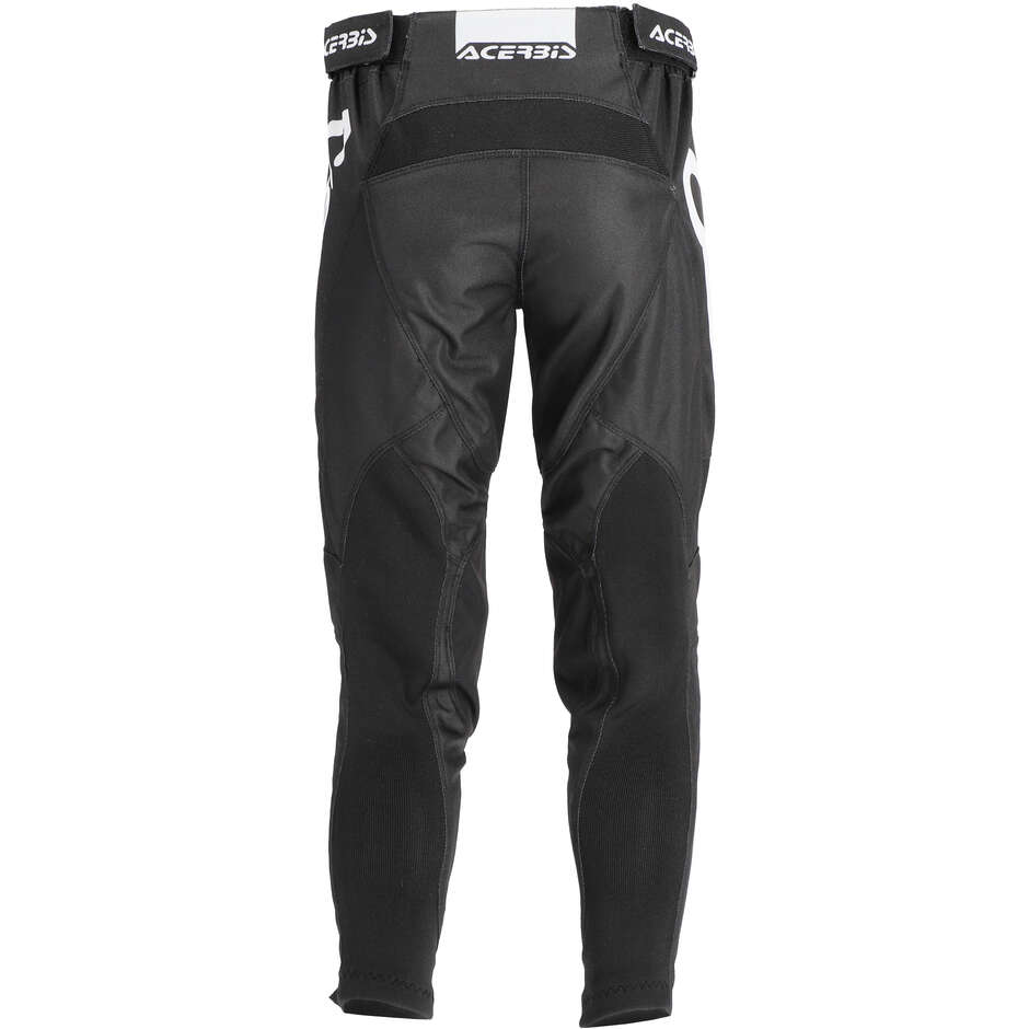 Pantalon de motocross Acerbis MX LINEAR KID pour enfant, noir et blanc