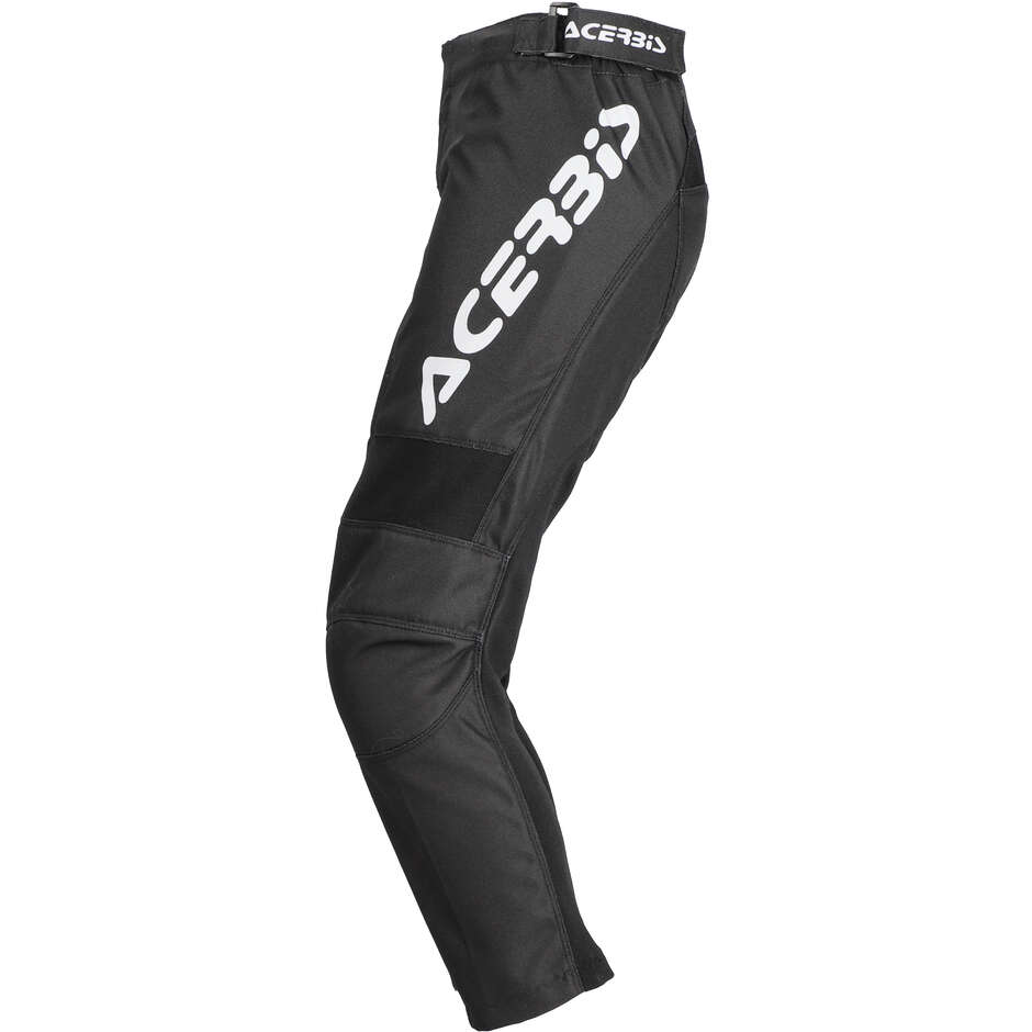 Pantalon de motocross Acerbis MX LINEAR KID pour enfant, noir et blanc