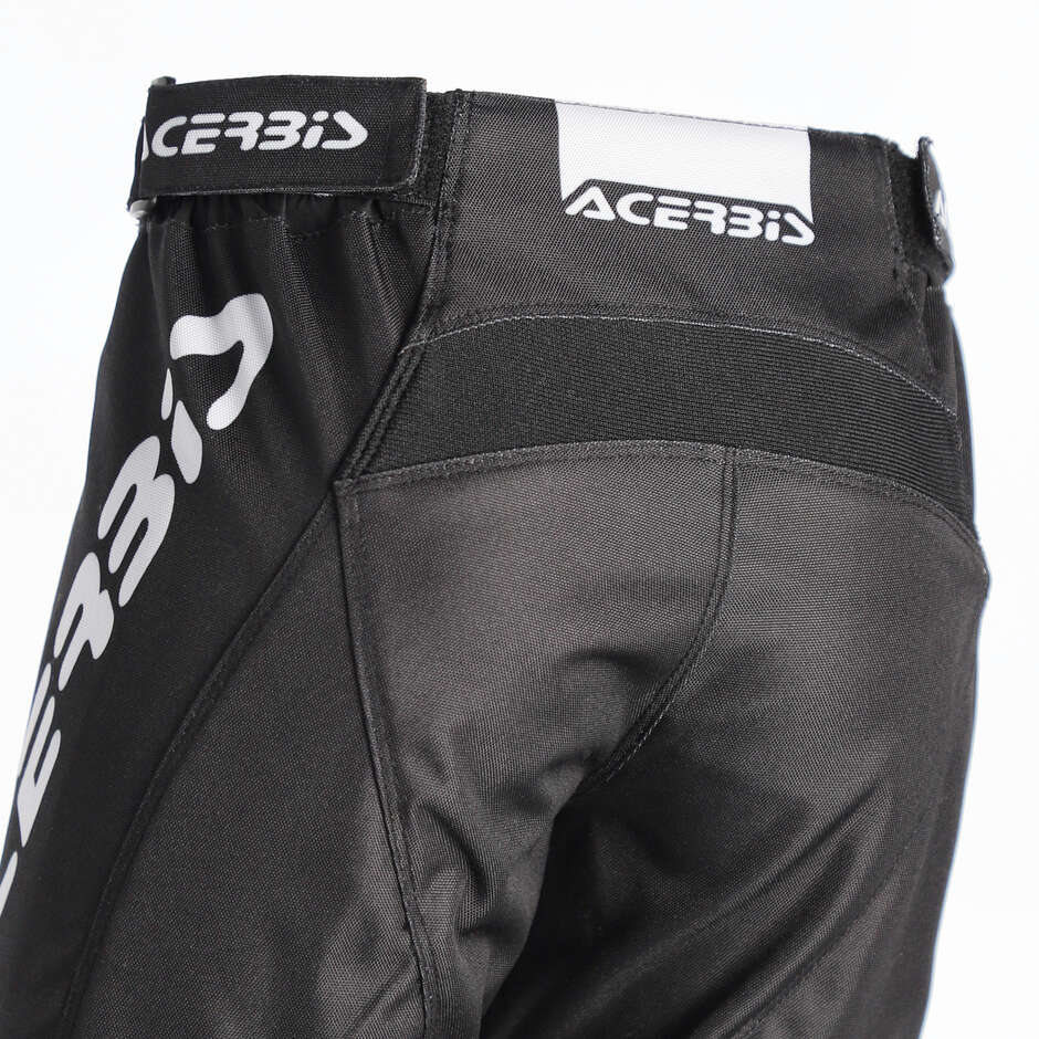 Pantalon de motocross Acerbis MX LINEAR KID pour enfant, noir et blanc