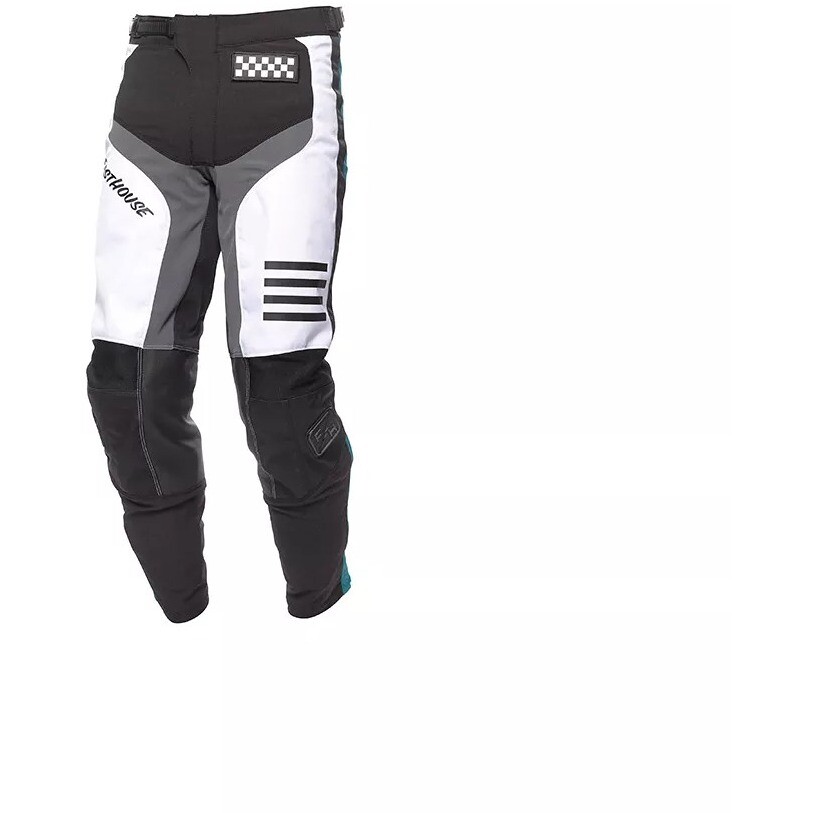 Pantalon de motocross FASTHOUSE GRINDHOUSE 24.1 SPEED STYLE MOD BLANC/NOIR/MARINE pour enfant