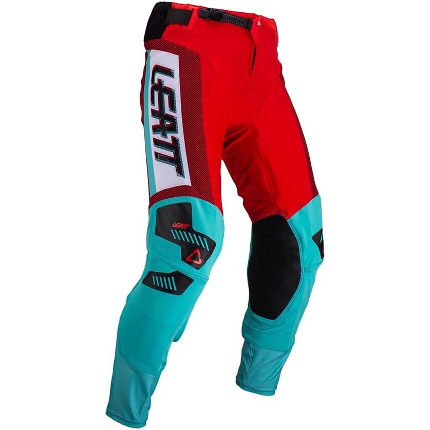 Pantalon de motocross Leatt PANT MOTO 5.5 IKS rouge