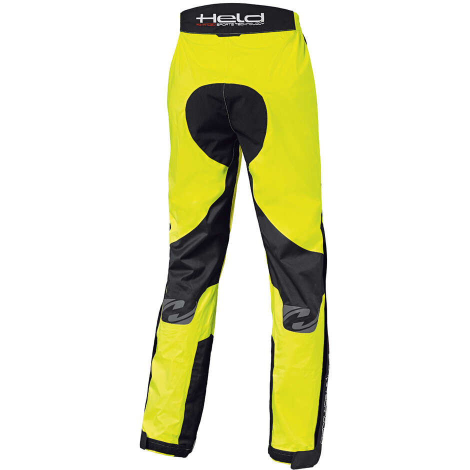 Pantalon de pluie moto femme Held Rainblock 2 Base noir jaune fluo