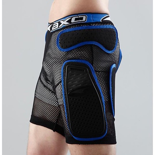 Pantalon de protection moto Axo Rock Pant avec renforts noir-bleu