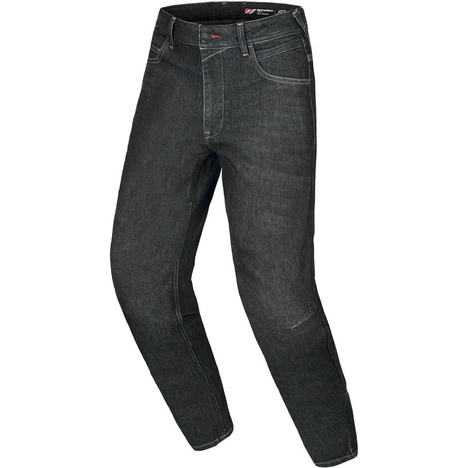 Pantalon en jean Alpinestars FLEX-AST 7, noir délavé, style moto