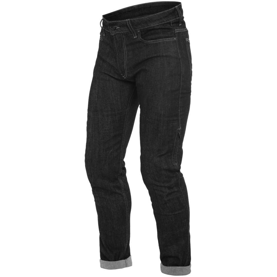 Pantalon en jean moto noir Dainese DENIM SLIM