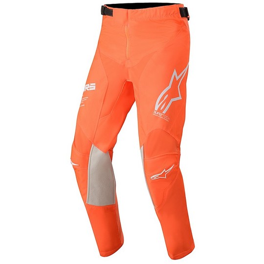 Pantalon Enduro Alpinestars MX20 Youth Racer Moto Cross Orange Blanc Fluo