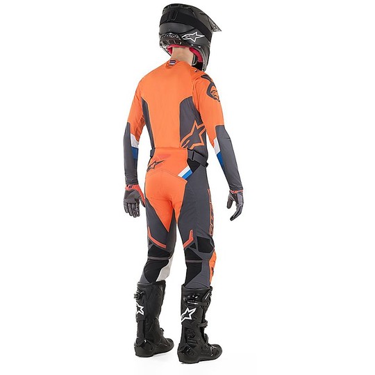 Pantalon Enduro Moto Cross Alpinestars Pantalon SUPERTECH Anthracite Orange