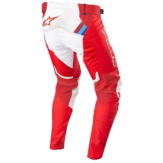 Pantalon Enduro Moto Cross Alpinestars Pantalon SUPERTECH Rouge Blanc