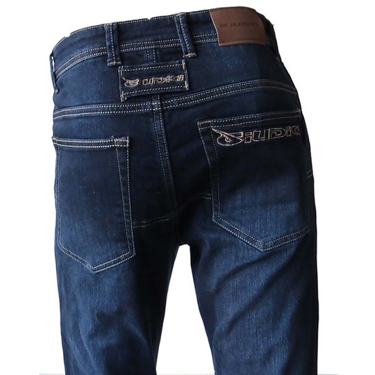 Pantalon Jeans Moto Avec Juges Street Denim Bleu Avec Protections