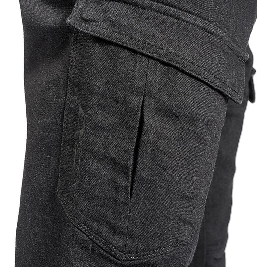 Pantalon Jeans Moto Certifié Ixon CARGO Noir